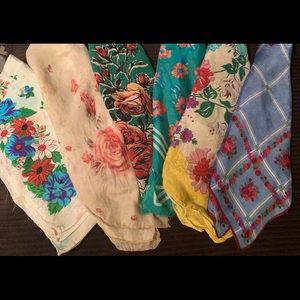 Six piece vintage scarf light beautiful